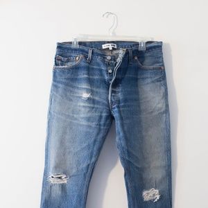 RE/DONE x Levi's Destroyed Straight Leg Jeans